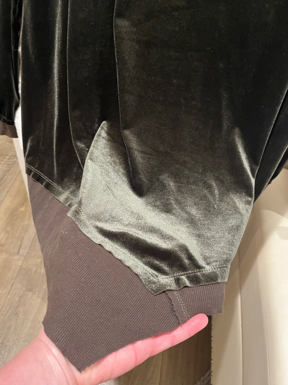easel Black Velvet Long-Sleeve Crewneck Top - Picture 5 of 5